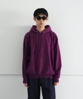 AURALEE SUPER MILLED SWEAT P/O PARKA "PURPLE"