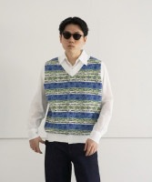 TTT MSW GRAFFITI KNIT VEST "MULTI"