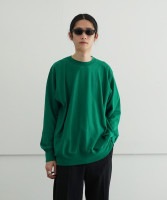 AURALEE ELASTIC HIGH GAUGE SWEAT P/O "GREEN"