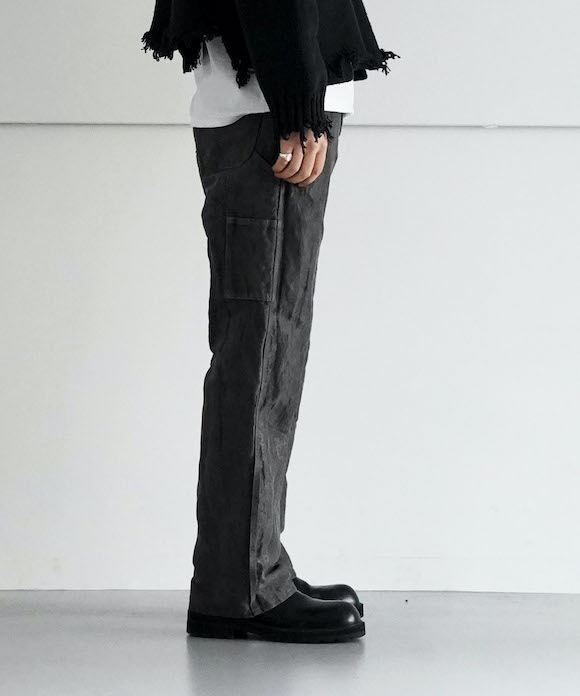 優先配送Doublet PIGMENT DYEING black PANTS Ssize ペインターパンツ