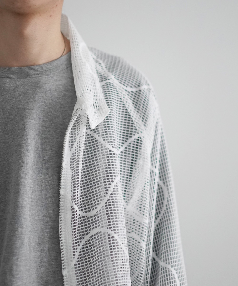 トップス UNUSED Gourd pattern mesh dog ear jacket UNUSED Gourd pattern mesh dog ear jacket