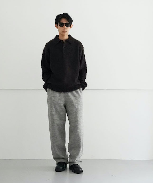 SOLD OUT】AURALEE BRUSHED SUPER KID MOHAIR KNIT POLO