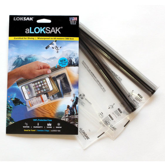 ロックサック 防水ケース LKSKALOKD2-9X6 aLOKSAK／防水マルチケースMサイズ（2枚入）縦222 ×横152 防水ケース 防臭ケース
