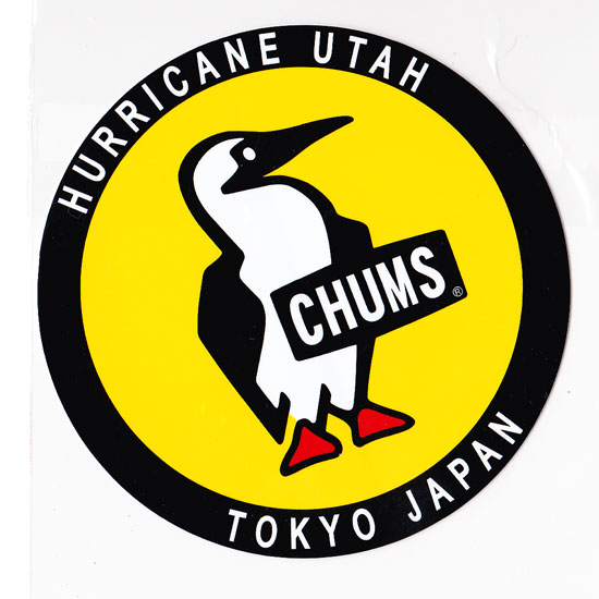チャムス ステッカー CH62-0156 ステッカーラウンドブービーバード Sticker Round Booby Bird ラウンドステッカー デカール シール