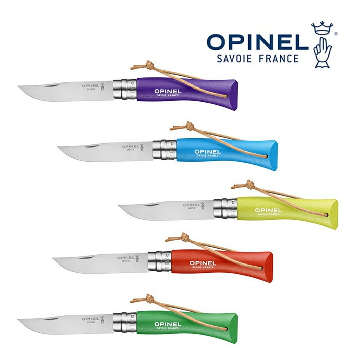 オピネル ステンレススチール皮紐付 #7 Colorama HMTopssco7 ナイフ