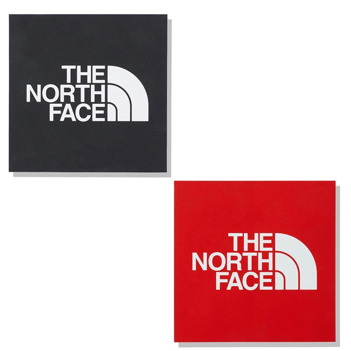 ザ・ノース・フェイス TNFスクウェアロゴ ステッカー NN32014 TNF SQ LOGO ST ブラック レッド※クリアランス【返品交換不可】