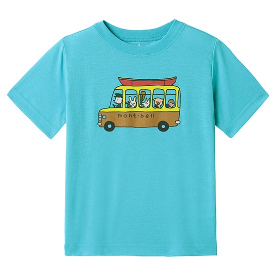 モンベル WIC.T Kid's モンベルバス 100-120 1114211 キッズ/子供用 Tシャツ 半袖Tシャツ 速乾 トップス