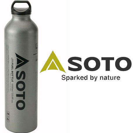 新富士バーナー 燃料ボトル SOD-700-10 広口フューエルボトル（1000ml） MUKAストーブ専用燃料ボトル 自動車用レギュラーガソリン/ホワイトガソリン使用 ソト 【ゆうパケット不可】