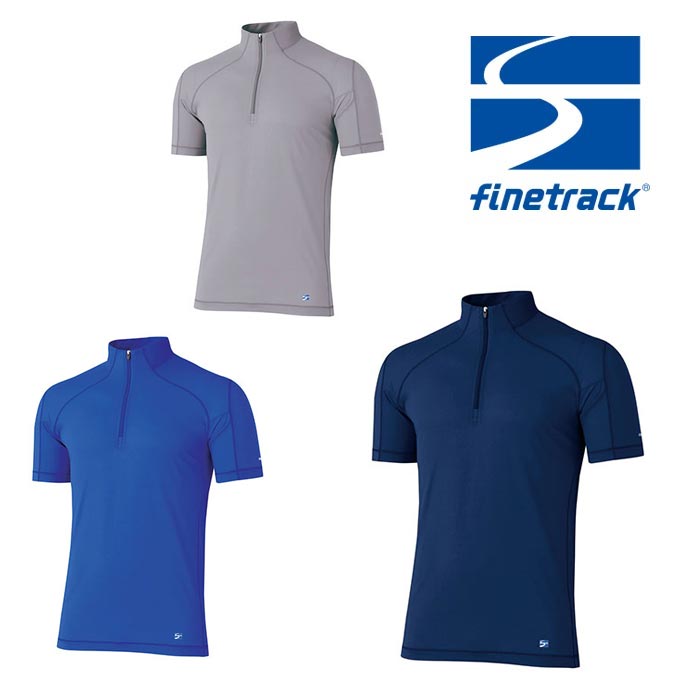 ファイントラック ドラウトゼファージップT FMM1312 メンズ/男性用 Tシャツ 半袖Tシャツ ジップシャツ トレッキング 登山 吸汗速乾 ベースレイヤー