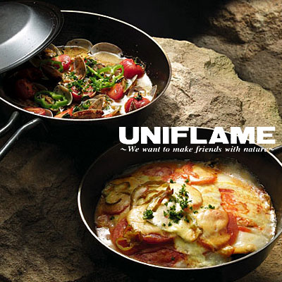 ユニフレーム ダッチオーブン UF661062 スキレット（10インチ） 野外料理/アウトドアクッキング用 BBQ/バーベキュー用 極厚黒皮鉄板