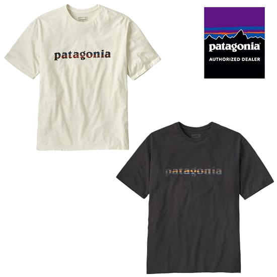 パタゴニア メンズ・'73 テキスト・ロゴ・オーガニック・Tシャツ 37776 メンズ/男性用 半袖Tシャツ M's '73 Text Logo Organic T-Shirt コットンTシャツ アウトドア