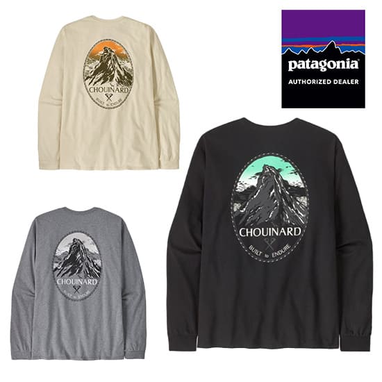 パタゴニア メンズ・ロングスリーブ・シュイナード・クレスト・レスポンシビリティー 37779 メンズ/男性用 長袖Tシャツ M's L/S Chouinard Crest Responsibili-Tee※クリアランス【返品交換不可】