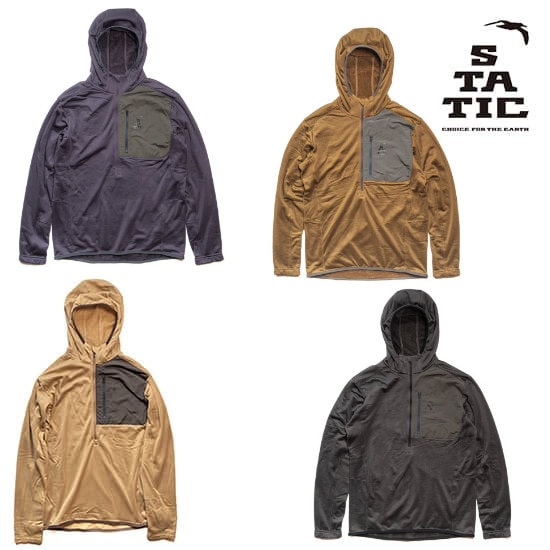 スタティック アドリフト ハーフジップ フーディ STATICS24502 メンズ/男性用 パーカー Adrift Half Zip Hoody