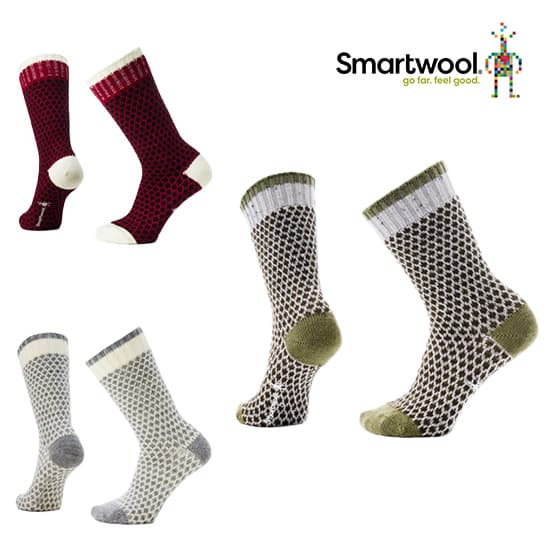 スマートウール ポップコーンポルカドット クルー SW71293 レディース/女性用 靴下 クルー丈 アウトドア