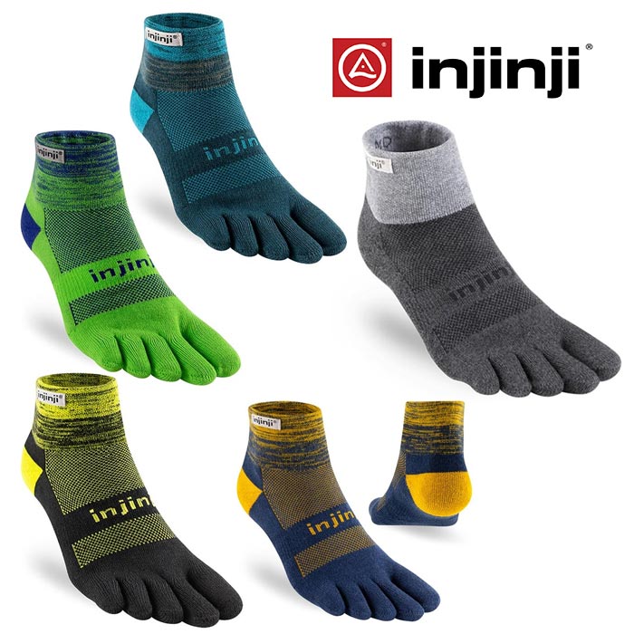 インジンジ 靴下 IJJ213130 トレイルミッドウェイトミニクルー メンズ/男性用 レディース/女性用 スポーツソックス トレイルランニング 5本指ソックス 
