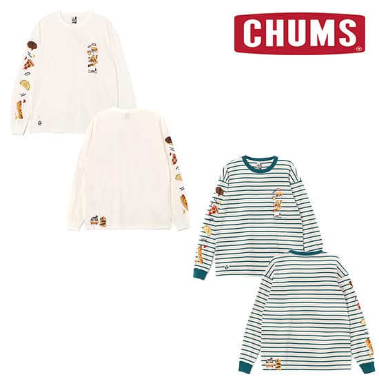 チャムス ファストフードロングスリーブTシャツ CH11-2515 レディース/女性用 長袖Tシャツ Fast Food L/S T-Shirt 2025年春夏新作
