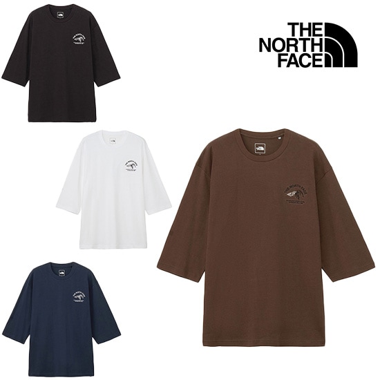 ザノースフェイス クォータースリーブワンポイントロゴティー NT32537 メンズ/男性用 七分袖Tシャツ 3/4 SLV ONEPT LG T【クリアランスSALE】【返品交換不可】