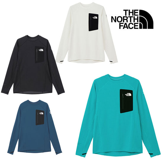 ザノースフェイス エクスペディションドライドットクルー NT12523 レディース/女性用 長袖Ｔシャツ EX DRY DOT CR