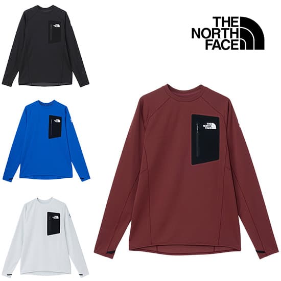 ザノースフェイス エクスペディションドライドットクルー NT12523 レディース/女性用 長袖Ｔシャツ EX DRY DOT CR ※先行クリアランスセール【返品交換不可】