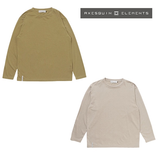 アクシーズクイン エレメンツ ロングスリーブのTシャツ AXES021072 ユニセックス/男女兼用 長袖Ｔシャツ  2025年春夏新作