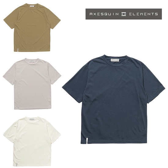 アクシーズクイン エレメンツ ショートスリーブのＴシャツ AXES021073 ユニセックス/男女兼用 半袖Ｔシャツ 吸汗速乾性 ルーズフィット