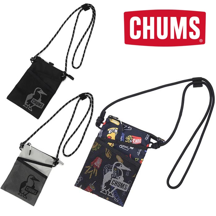 チャムス イージーゴーダブルポケットフォンショルダーバッグ CH60-3911  ショルダーバッグ Easy-Go Double Pocket Phone Shoulder Bag