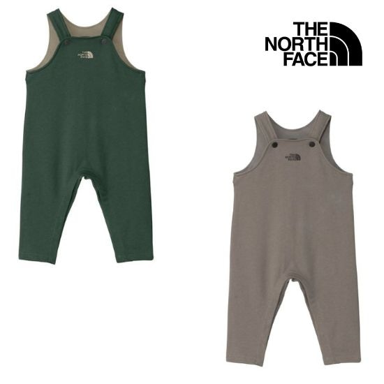 ザノースフェイス スウェットロゴオーバーオール NBB32560 キッズ/子供用  B SWEAT OVERALL※先行クリアランス【返品交換不可】