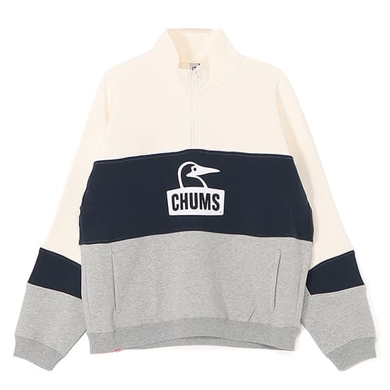チャムス カーンズパネルハーフジップトップ CH10-1509 レディース/女性用 スウェットトップス Kearns Panel Half Zip Top ※先行クリアランス【返品交換不可】