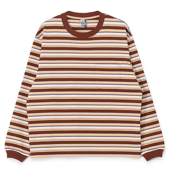 チャムス ヘビーウェイトボーダーロングスリーブTシャツ CH01-2657 メンズ/男性用 長袖Tシャツ Heavy Weight Border L/S T-Shirt ※先行クリアランス【返品交換不可】