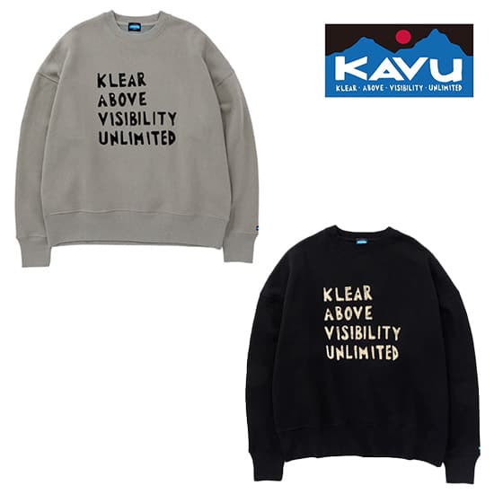 カブー フレーズスウェットクリア KAVU19822310 メンズ/男性用 スウェットトップス Phrase Sweat  Klear 2025年秋冬新作