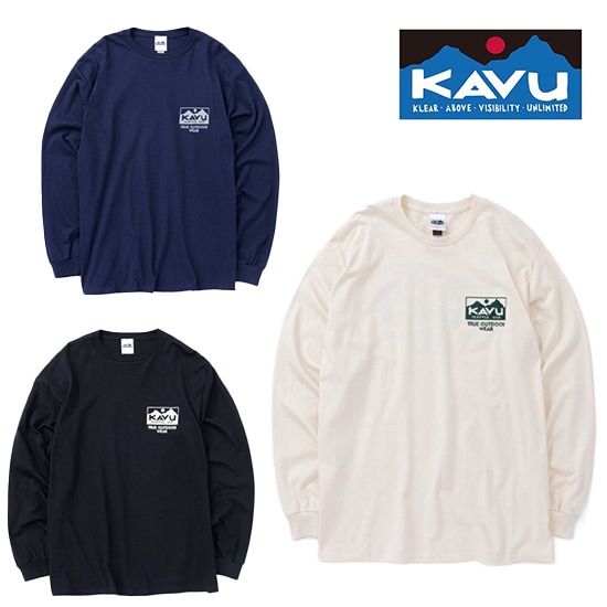 カブー ロングスリーブトゥルーロゴTシャツ KAVU19822326 メンズ/男性用 長袖Tシャツ LS TRUE Logo Tee ※先行クリアランスセール【返品交換不可】