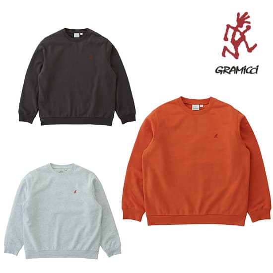 グラミチ ワンポイントクルースウェットシャツ G308-FT ユニセックス/男女兼用 スウェットトップス ONE POINT CREW SWEATSHIRT 2025年秋冬新作