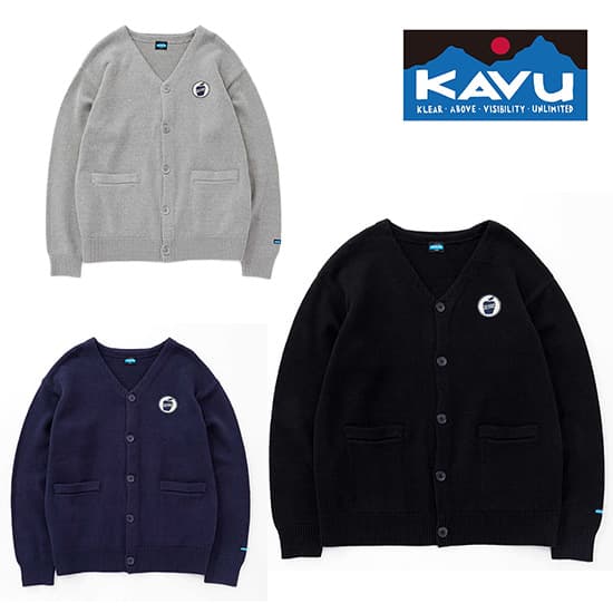 カブー アップルパッチカーディガン KAVU19822315 メンズ/男性用 カーディガン Apple Patch C/D ※先行クリアランス【返品交換不可】