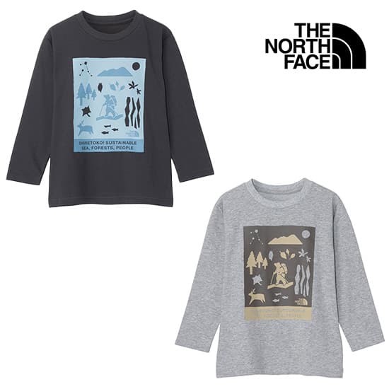 ザノースフェイス トドラーロングスリーブシレトコトコティー NTT82530ST キッズ/子供用 長袖Tシャツ T L/S SHIRETOKO T ※先行クリアランスセール【返品交換不可】