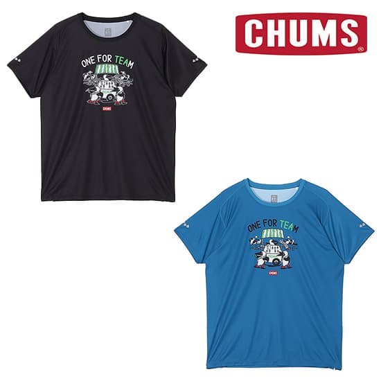 チャムス ランニングワンフォーチームTシャツ CH01-2640 メンズ/男性用 半袖Tシャツ Running One For Team T-Shirt 2025年秋冬新作