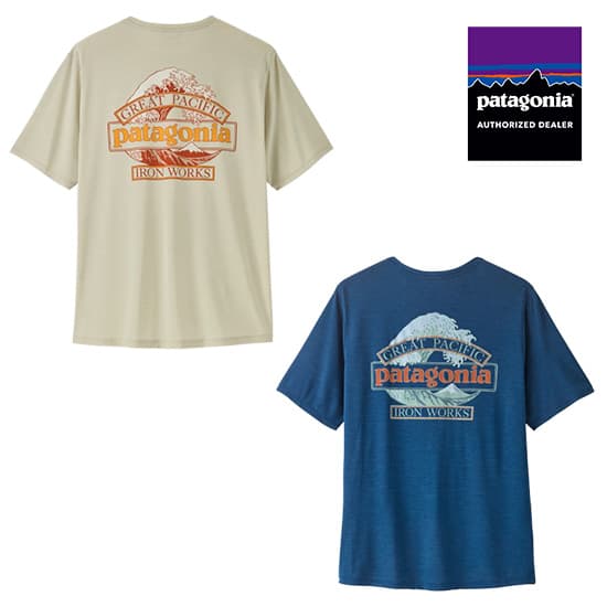 パタゴニア メンズ・キャプリーン・クール・デイリー・シャツ（グレート・ウェーブス） 45456 メンズ/男性用 半袖Tシャツ M's Cap Cool Daily Shirt - Great Waves 2026年春夏新作