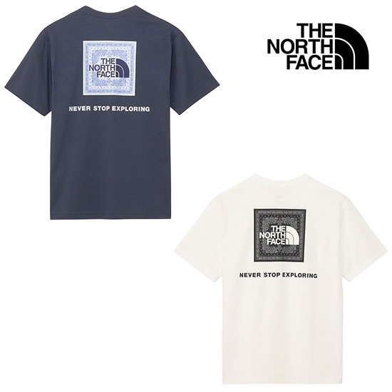 ザノースフェイス ショートスリーブバンダナスクエアロゴティー NT32446 メンズ/男性用 半袖Tシャツ S/S Bandana Square Logo Tee 2026年春夏新作