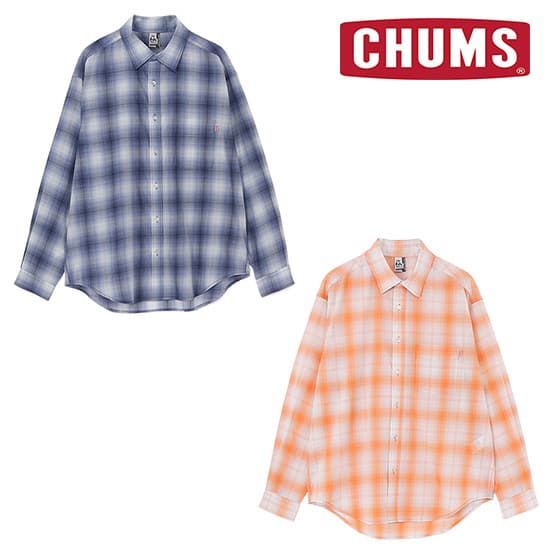チャムス ライトウェイトロングスリーブシャツ CH12-1267 レディース/女性用 長袖シャツ Light Weight L/S Shirt ※クリアランスセール【返品交換不可】