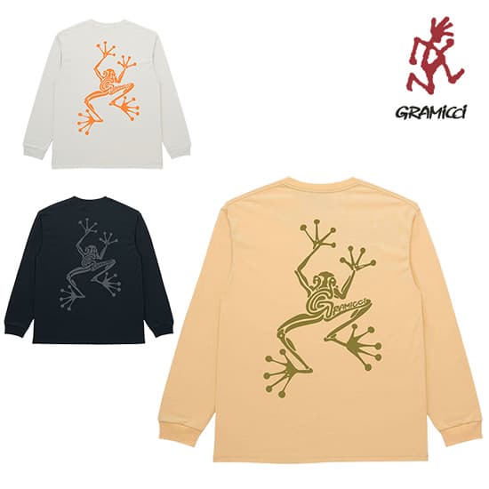 グラミチ スティッキーハンズロングスリーブTシャツ G6SU-T108 ユニセックス/男女兼用 長袖Tシャツ STICKY HANDS L/S TEE ※クリアランスセール【返品交換不可】