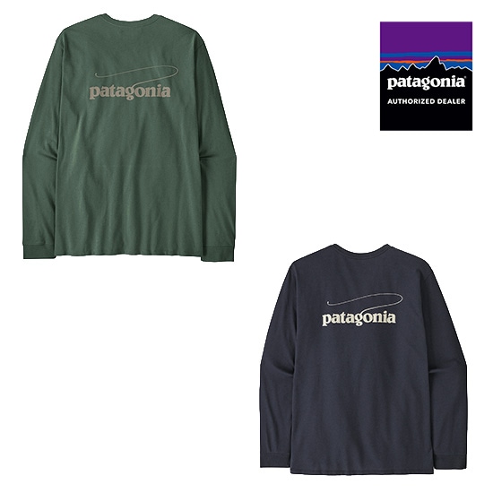 パタゴニア メンズ・ロングスリーブ・キャスティング・ロゴ・レスポンシビリティー 37819 メンズ/男性用 長袖Tシャツ M's L/S Casting Logo Responsibili-Tee 2026年秋冬新作