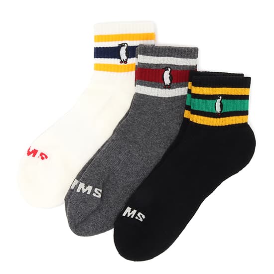 チャムス 3Pボーダークルーソックス CH06-1131 ユニセックス/男女兼用 靴下 3P Border Crew Socks 2026年秋冬新作