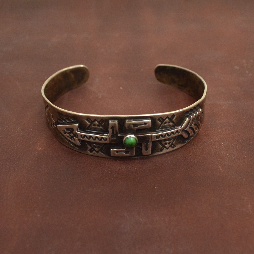 1930's～ Navajo 卍 Swastika with Turquoise Silver Bangle ...