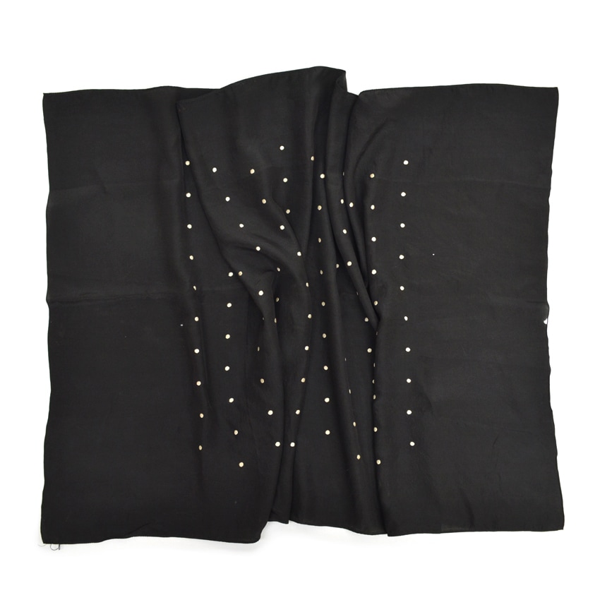 Old Polka Dots Black & Silver Scarf ...
