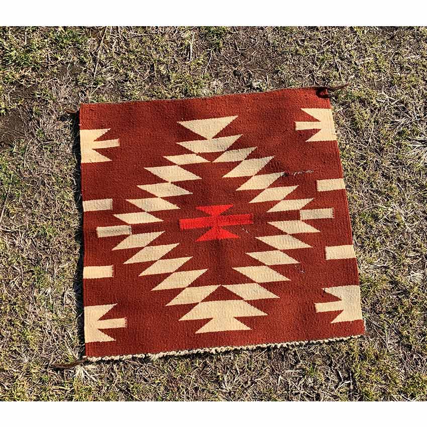 circa 1940's～ Navajo Rug Brown ... 50cm×50cm