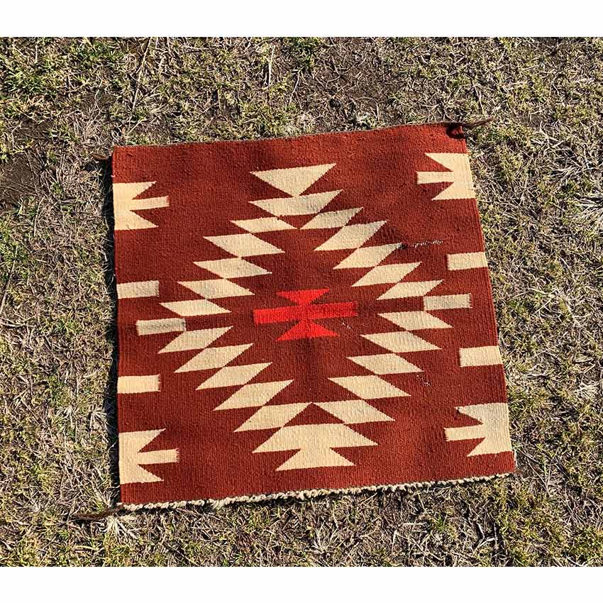 circa 1940's～ Navajo Rug Brown ... 50cm×50cm