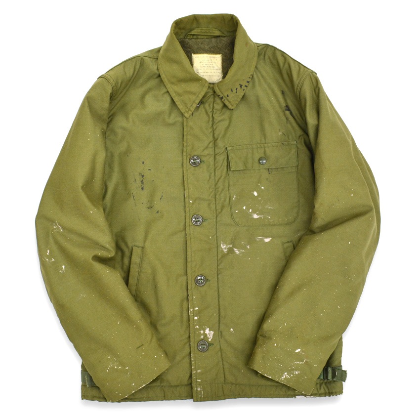 60's U.S.NAVY A-2 デッキジャケット ステンシル ... S