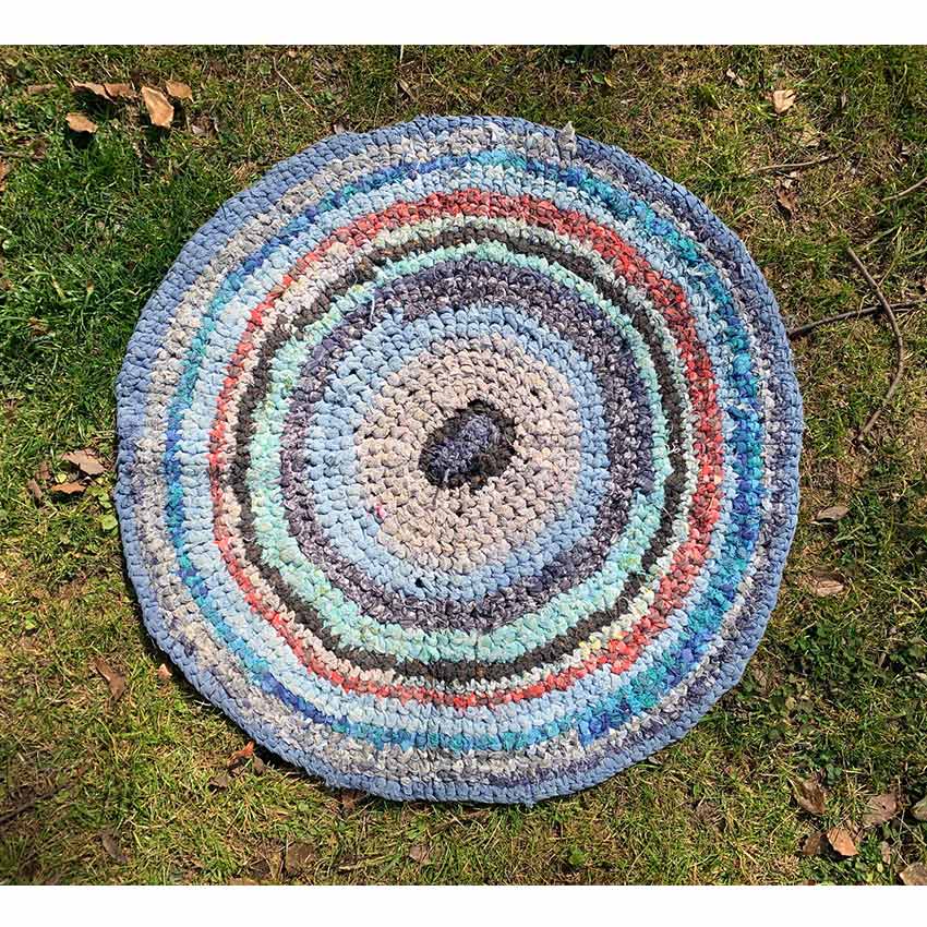 Old American Circle Braided Rug Handmade ... 中 78cm