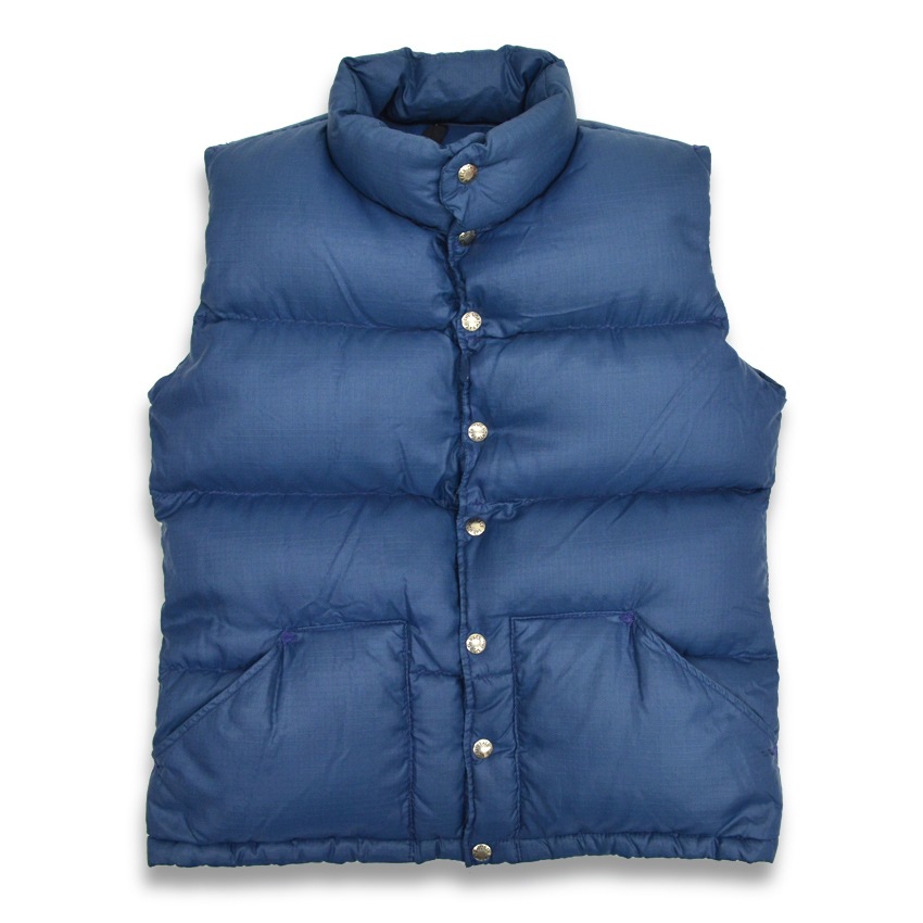 80's THE NORTH FACE 茶タグ ダウンベスト ネイビー ... XS
