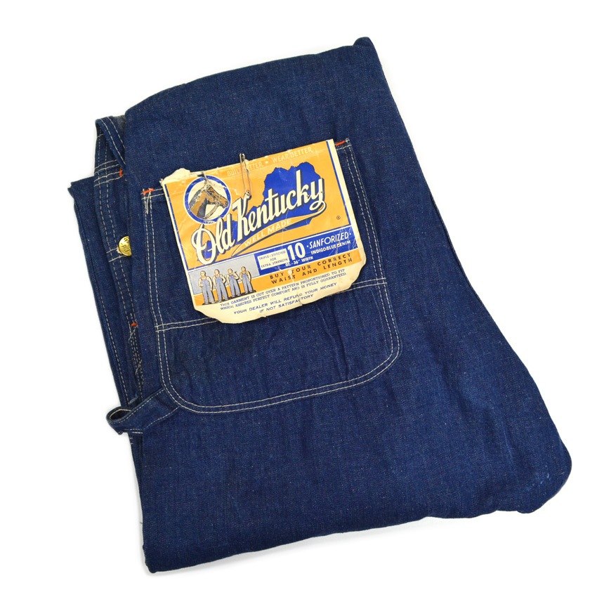 50's～ Old Kentucky デニム オーバーオール ワンウォッシュ ... W38×L29