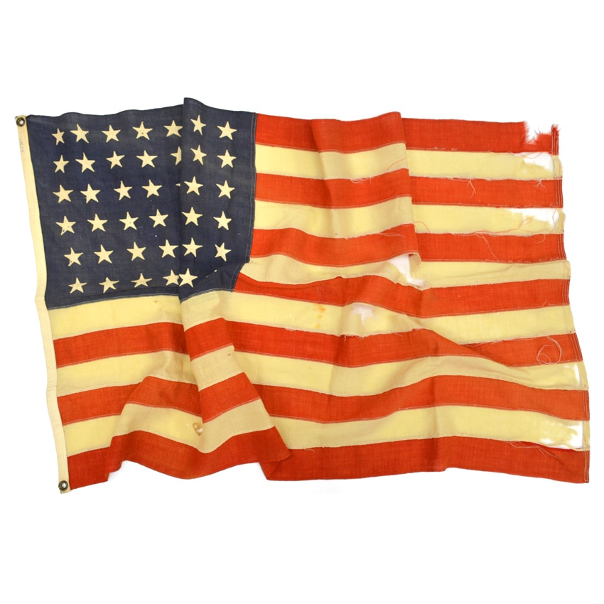 Vintage 48 Star American Flag All Wool with Sewn Stars ... 85cm×142cm